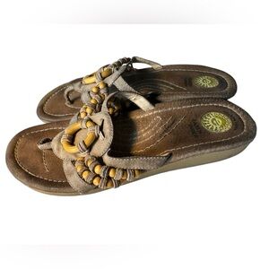 Retro Boho High End Leather Earth Shoe Logan Women’s 9.5 Sandals Flip Flops